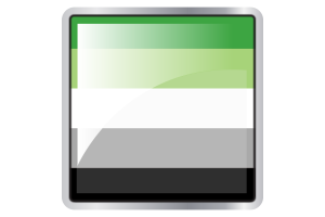 Icona Quadrata della Bandiera Aromentic flag