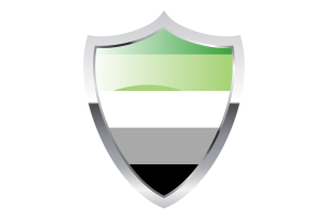 Bandiera Aromentic con Scudo Medievale flag