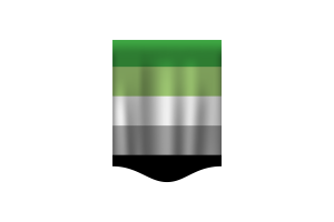 Striscione della Bandiera Aromentic flag