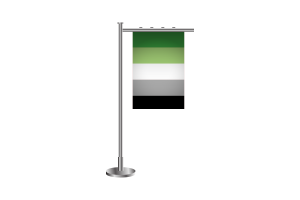 Bandiera Aromentic in 3D flag