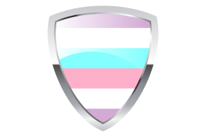 Bigender Shield Flag flag