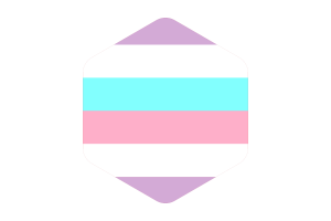 Bigender Flag Rounded Hexagon Shape flag
