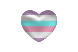 Love of Bigender Heart Shape flag