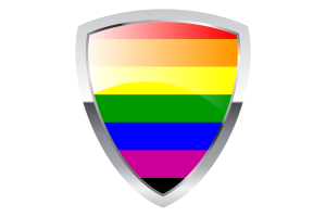 Drapeau écusson bande noire flag