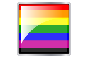 Icône carrée du drapeau bande noire flag