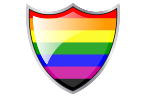 Écu avec le drapeau de bande noire flag