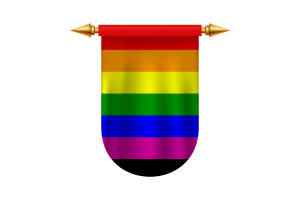 Images vecteur d'emblème du drapeau à bande noire flag