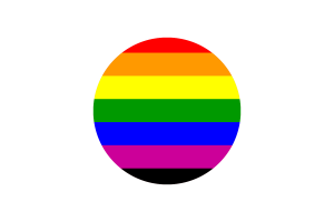 Drapeau à bande noire cercle vecteur gratuit flag