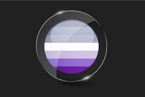 Botón redondo brillante de la bandera de Butch flag