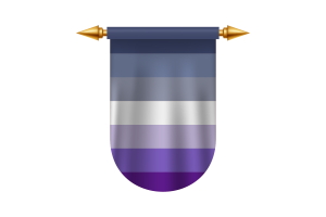 Imágenes vectoriales de emblema de bandera de Butch flag