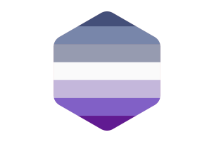 Bandera de Butch con forma de hexágono redondeado flag