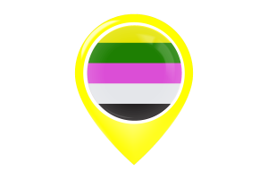 Icona della Bandiera Ceterosexual con Pin Mappa flag