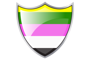 Scudo con Bandiera di Ceterosexual flag