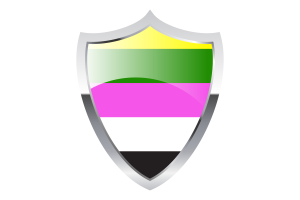 Bandiera Ceterosexual con Scudo Medievale flag