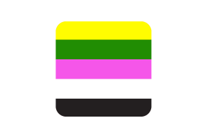 Forma Quadrata Arrotondata della Bandiera Ceterosexual flag