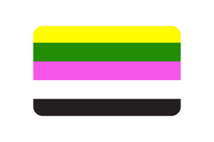 Illustrazione Vettoriale della Bandiera Ceterosexual in Rettangolo Arrotondato flag