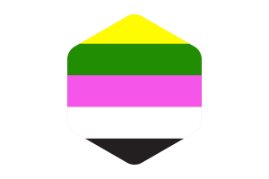 Forma Esagono Arrotondato della Bandiera Ceterosexual flag