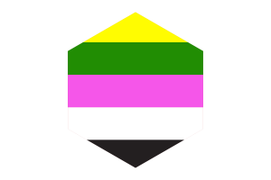 Forma Esagono della Bandiera Ceterosexual flag