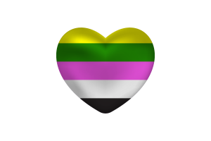 Amore di Ceterosexual Forma Cuore flag