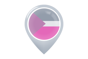 Coeosexual Flag Map Pin Icon flag