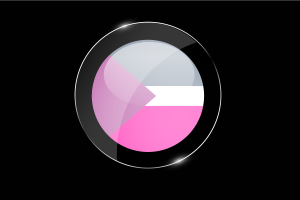 Coeosexual Flag Glossy Round Button flag