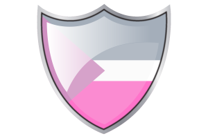 Shield with Flag of Coeosexual flag