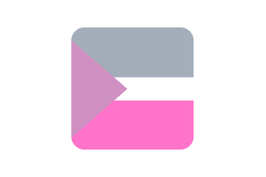 Coeosexual Flag Square Rounded Shape flag