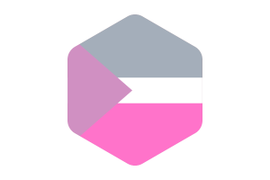 Coeosexual Flag Rounded Hexagon Shape flag