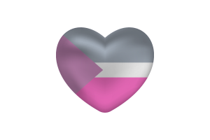 Love of Coeosexual Heart Shape flag
