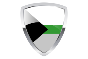 Demiromantic Shield Flag flag