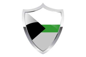 Demiromantic Flag with Medieval Heater Shield flag