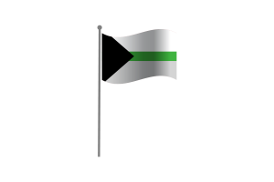 Waving Flag of Demiromantic flag