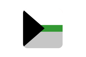 Demiromantic Flag Square Rounded Shape flag