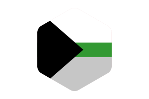 Demiromantic Flag Rounded Hexagon Shape flag