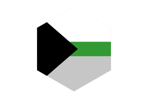 Demiromantic Flag Hexagon Shape flag