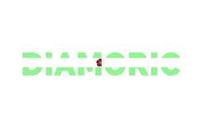 Diamoric Text Art flag