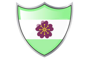 Shield with Flag of Diamoric flag