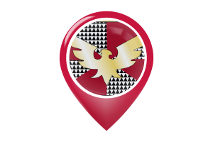 Feather Pride Flag Map Pin Icon flag