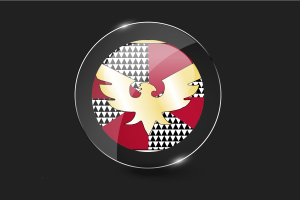 Feather Pride Flag Glossy Round Button flag