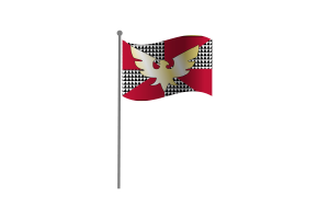 Waving Flag of Feather Pride flag