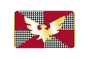 Feather Pride Flag rounded Rectangle Vector Illustration flag