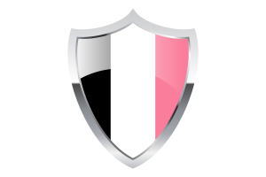 Bandiera di Femaric con scudo medievale flag