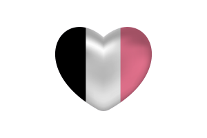 Amore di Femaric forma a cuore flag