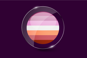 Pulsante rotondo lucido della bandiera di Femaric flag