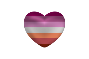 Amore della forma a cuore Femaric flag