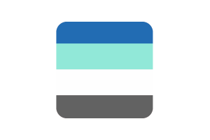 Freysexual Flag Square Rounded Shape flag