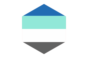 Freysexual Flag Hexagon Shape flag