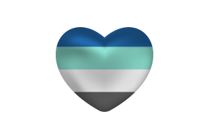 Love of Freysexual Heart Shape flag
