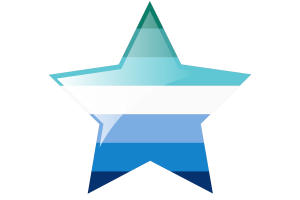 Icono de estrella de la bandera Gaymale flag