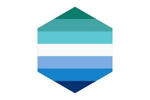 Forma de hexágono de la bandera de Gaymale flag